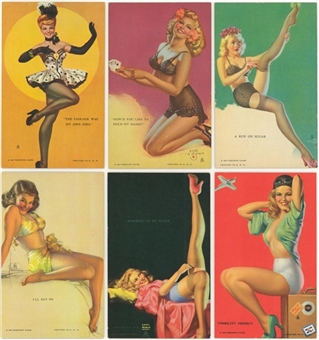 1945 Mutoscope "Artist Pin-Up Girls" Arcade Cards Partial Set (55/64)